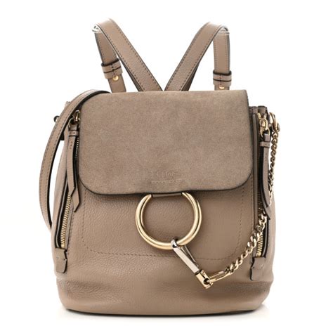 Medium Faye Backpack In Motty Grey Calfskin With Removable 